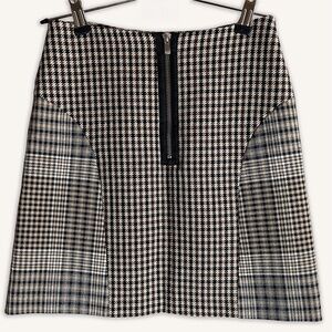 Maje Plaid Mini-Skirt Plaid (Brown Tan Gray) Wool S 34
